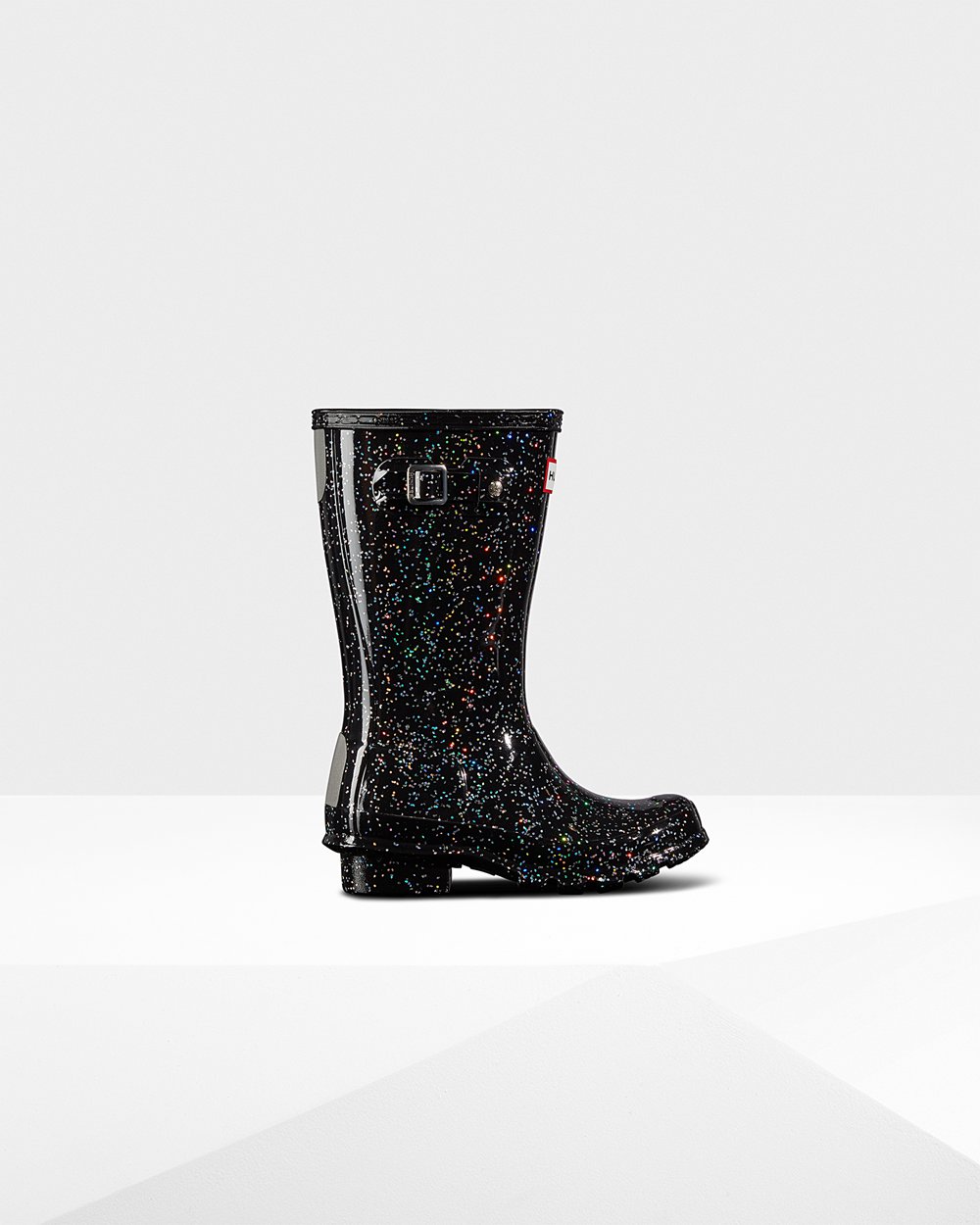 Botas De Agua Hunter Niños Negras Original Big Giant Glitter 159368-MFU